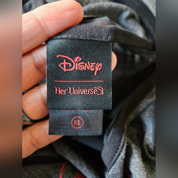 G150. Disney Mulan Sword Mesh Back Tank Top in Gray/Black - Size XL - Picture 4 of 5